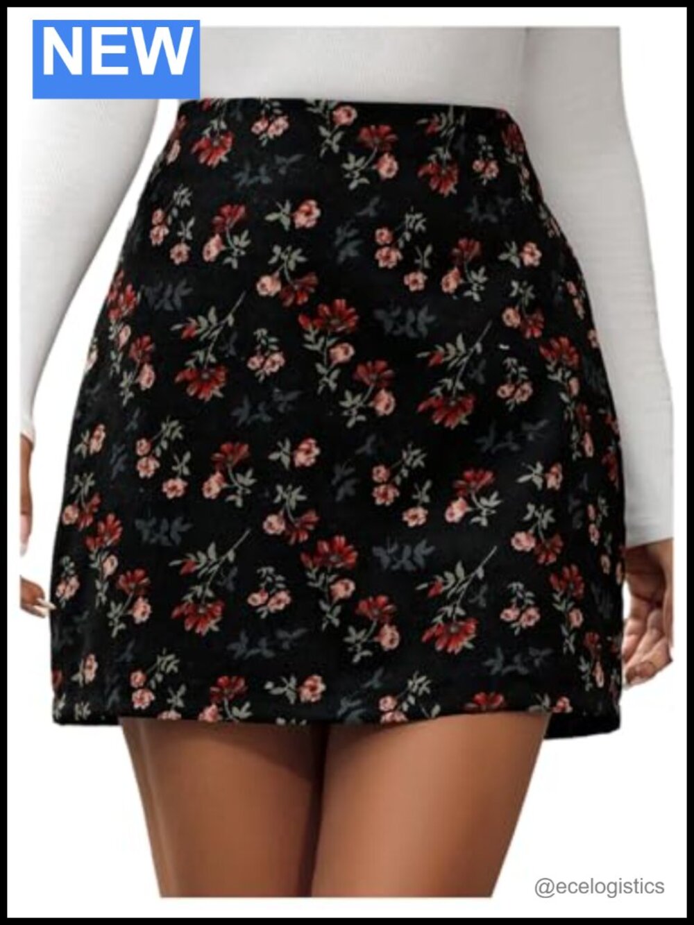 Verdusa Women's Floral A Line Skirt Vintage Boho Mini High Waist Fall Outfits